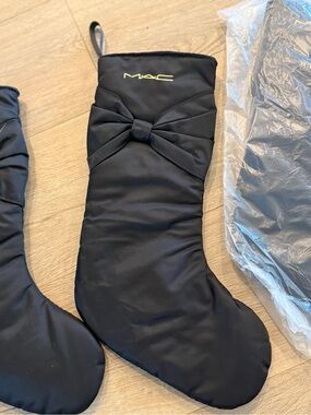 MAC Cosmetics Black Satin Bow Holiday Stocking